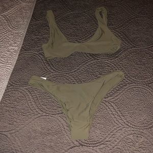 Olive green bikini set